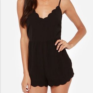Scalloped romper